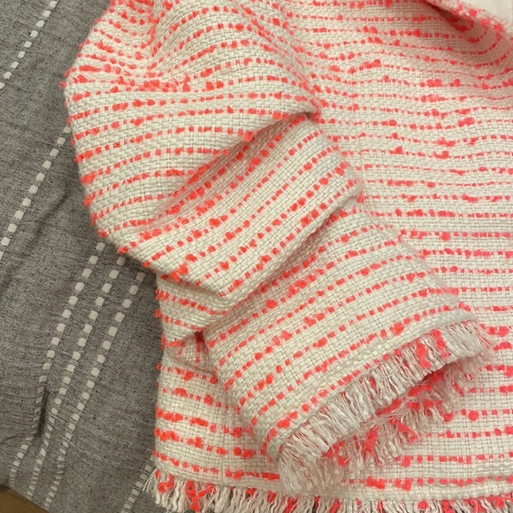 Cinq a Sept Hot Pink and White Tweed Blazer - Picture 4 of 5